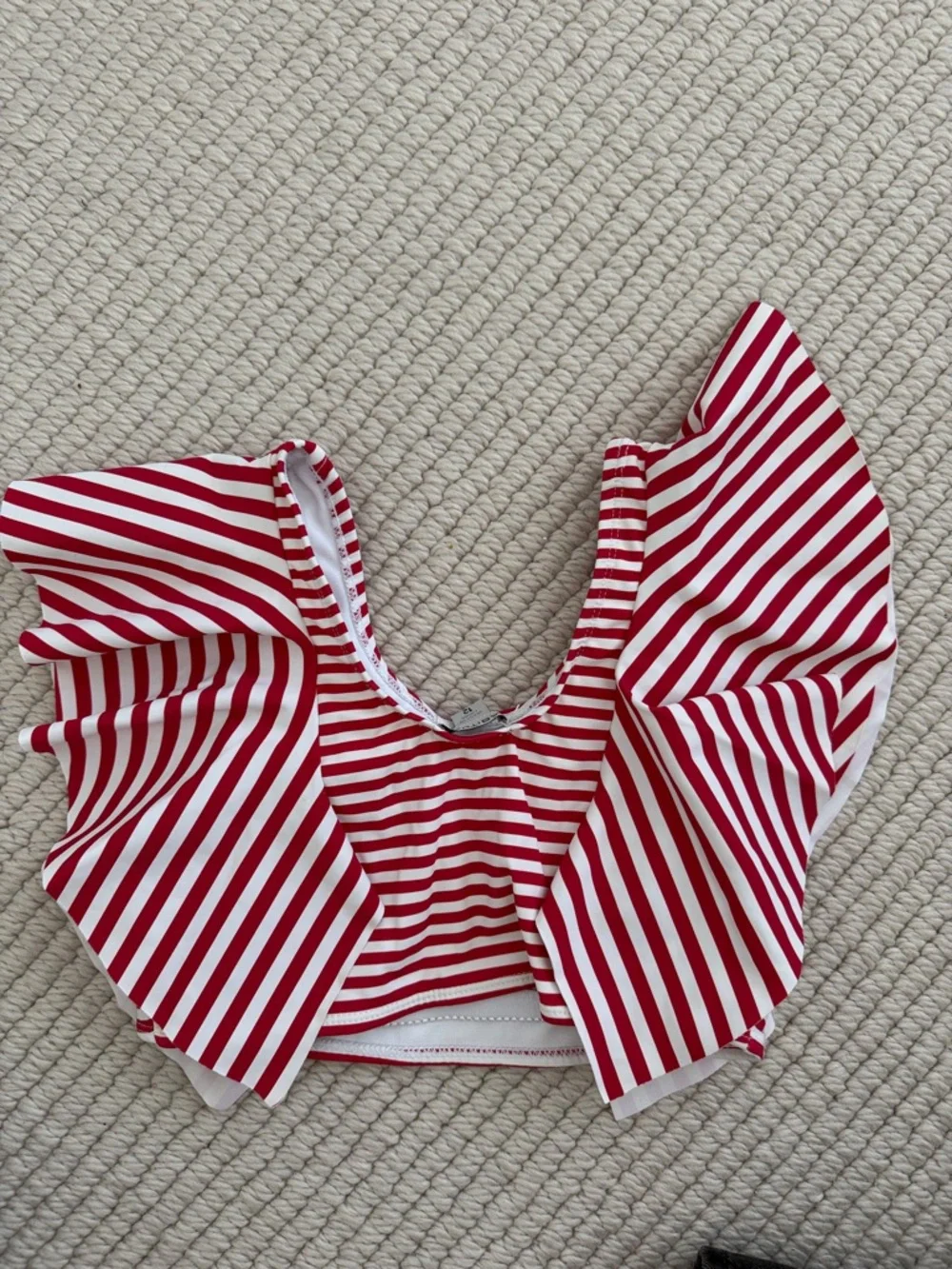 Habitual Kids' Malibu Stripe Two-Piece Swimsuit in Red size 12